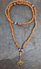 Load image into Gallery viewer, Rudaska, Peach Moonstone &amp; Amethyst Mala
