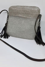 Load image into Gallery viewer, Steel Bag with Leather Tassels
