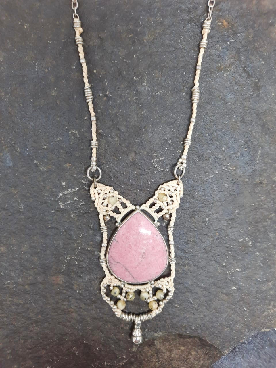 Rhodonite, Dalmation & Jasper Necklace