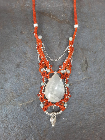 Calcite, Amazonite & Camelian Necklace