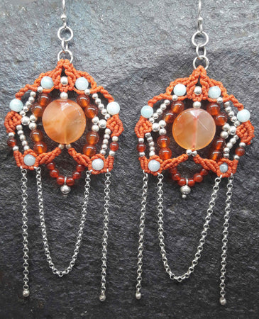 Carnelian & Amazonite Earrings