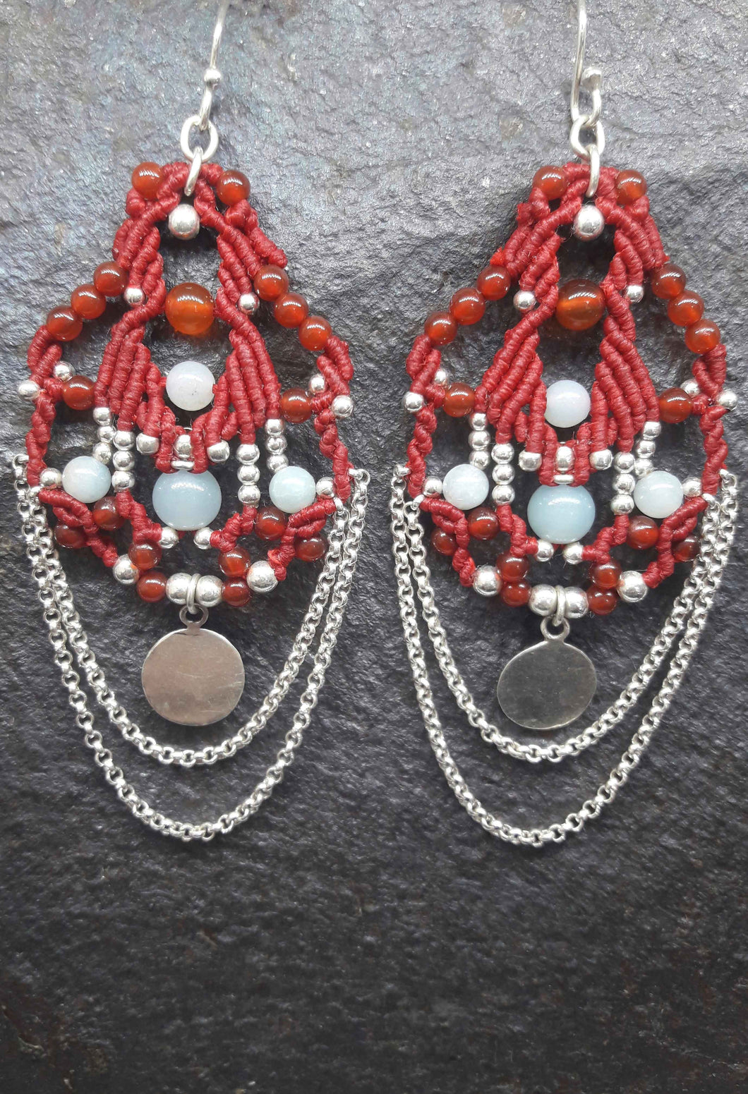 Carnelian & Amazonite Earrings