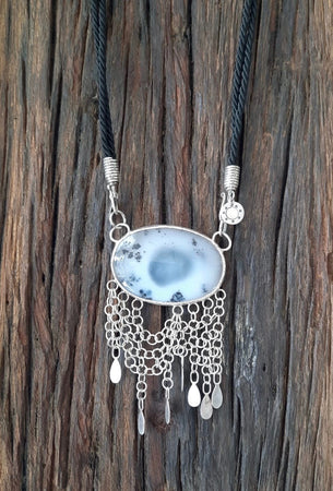 Merlinite Dendritic Pendant