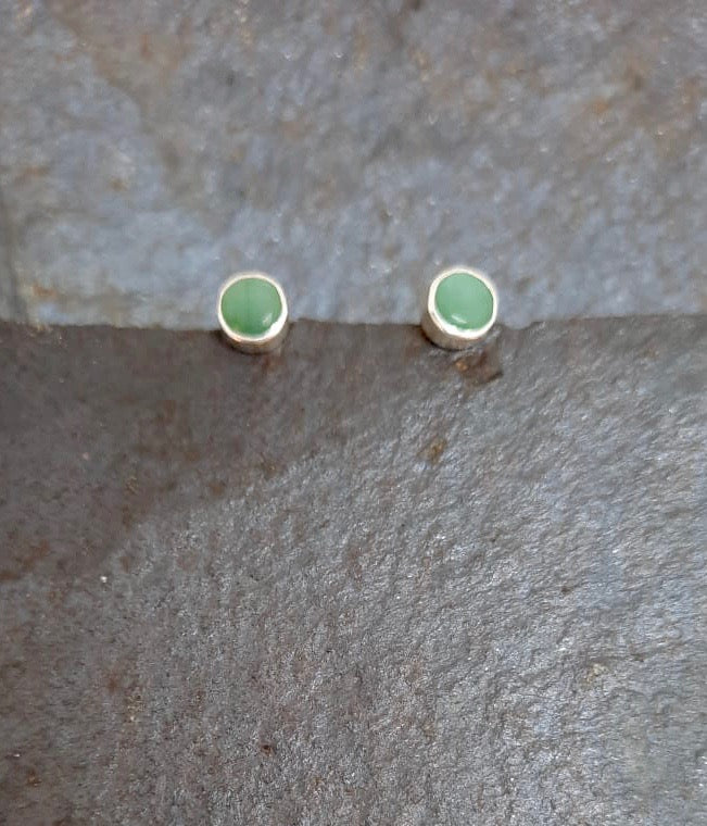 Emerald Round Earrings