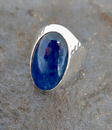 Oval Blue Kyanite Ring