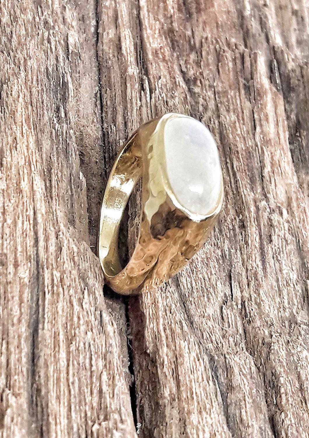 Rainbow Moonstone Ring