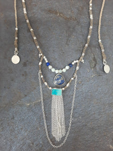 Turquoise, Sodalite, Amazonite & Lapis Lazuli Necklace