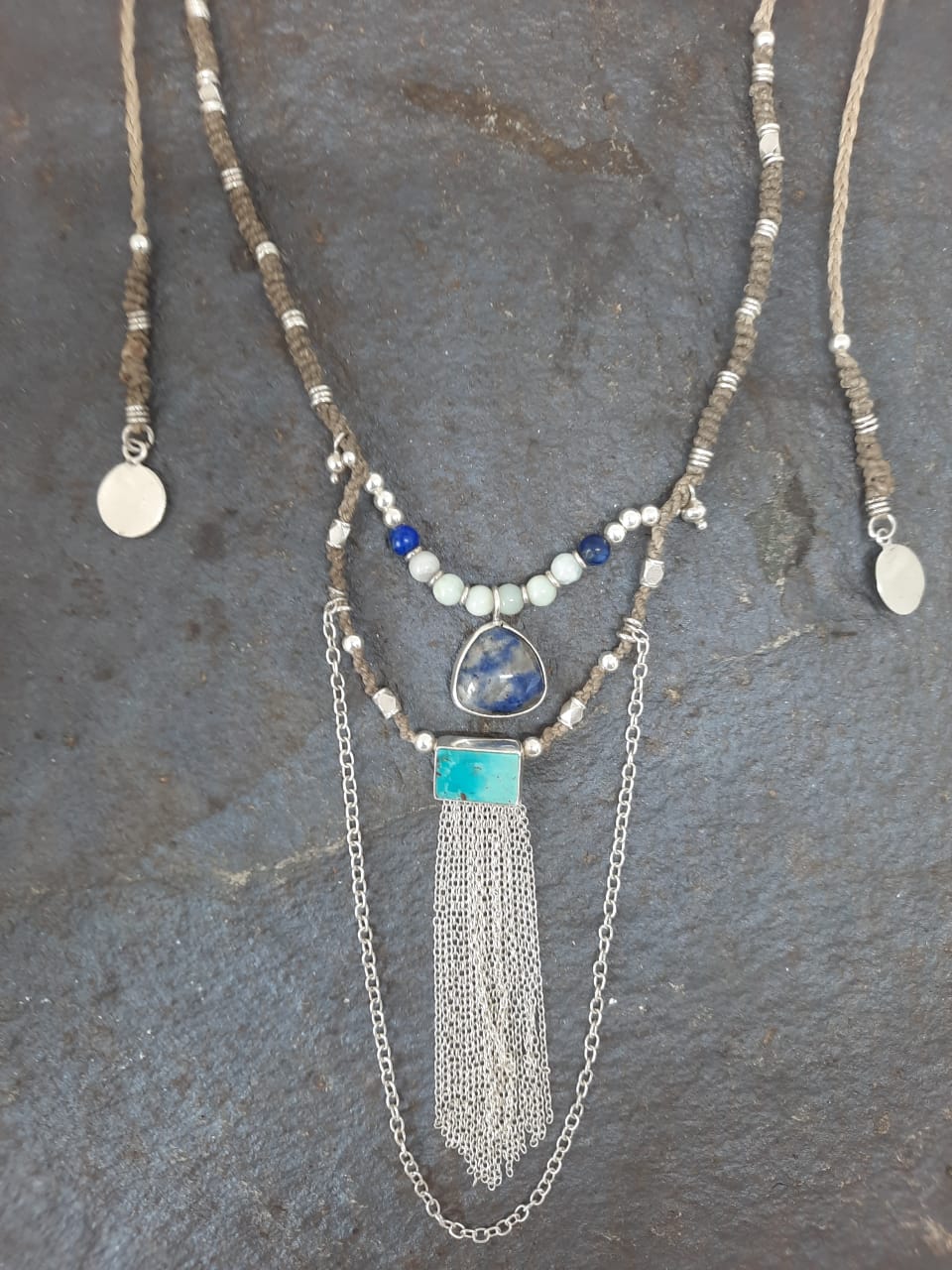 Turquoise, Sodalite, Amazonite & Lapis Lazuli Necklace