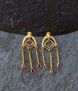 Royal Ruby & Blue Sapphire Earrings