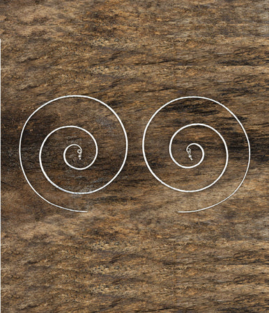 Fibonacci Silver Large Earrings