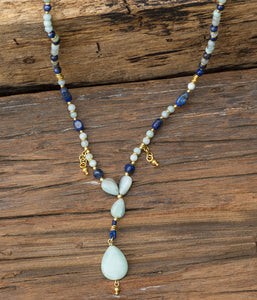 Lapis Lazuli & Amazonite Mala