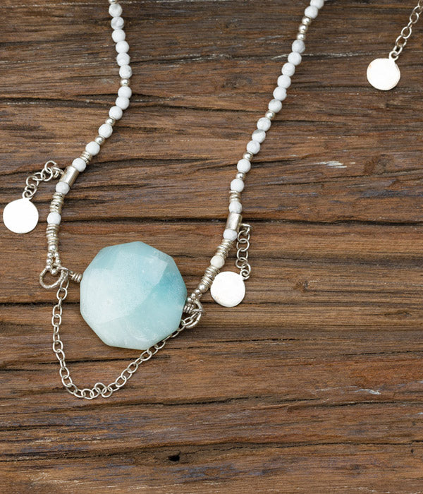 Amazonite & Howlite Necklace