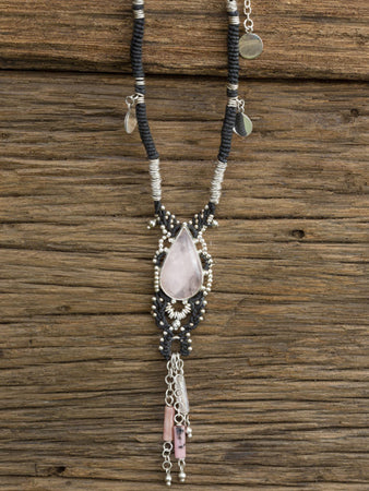 Rose Quartz & Rhodonite Necklace