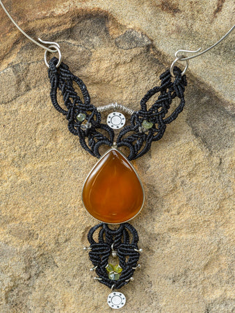 Yellow Onyx & Lemon Quartz Pendant