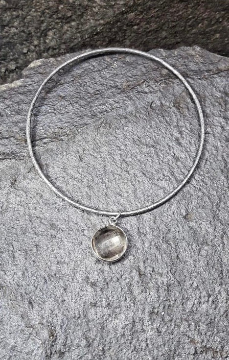 Silver Smokey Quartz Bracelet